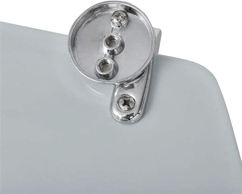 Close-up of metal fitting on a toilet seat cover, showcasing attachment points for Cozy Flannel Toilet Seat Cover Featuring Stylish Sea Star Print Universal Stretch Bath Lid Wrap That Fits Almost Any Oval Bowl Straight Up Smart Choice For Warmer Winter Bathroom Comfort And Effortless Cleaning.