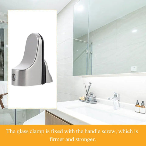 Adjustable Glass Shelf Brackets Dope Durable Zinc Alloy Wall Mounts For Floating Shelves in modern bathroom