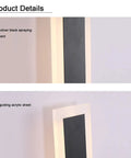 JGSYD Smart Sensor Control Wall Light with Motion Sensor Led Wall Lamp Acrylic Wall Mounted Long Strip Wall Sconce Minimalist Soft Light for Courtyard Hallway,White Light-100Cm product detail showing black spray treatment and light guiding acrylic sheet.