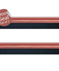 Door Seal With Aluminum Plate And Nylon Bristles, 1.5 Inch Width By 36.5 Inch Length, Draft Stopper Set of 2, Dark Brown