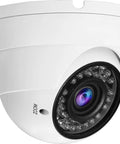 2MP CCTV Dome Camera 1080P 4 In 1 Analog TVI AHD CVI CVBS Varifocal Lens 2.8 To 12 mm Wide Angle Day Night Indoor Outdoor Waterproof White