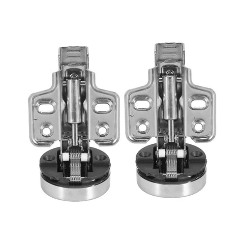 2 Pack Easy Folded Corner Cabinet Hinges for kitchen, bedroom, and closet doors, tool-free installation, durable steel hinges.