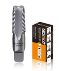 Precision Half Inch NPT Pipe Tap With 14 Threads Per Inch For Plumbers Mechanics And DIY Enthusiasts High Carbon Steel Cutting Tool With Heat Treated Strength Long Lifespan And Protective Case DeckRKAT shown with packaging