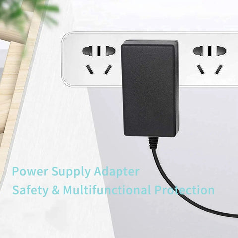 Power Up Your Gear With A 15V 2A DC Power Supply Charger Adapter, 100-240V Input, 30W Output plugged into wall outlet