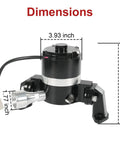 Dimensions of Professional Grade Superior Plug And Play Replacement Small Block Electric Water Pump For Chevy Sbc. Size 7.08" x 3.93" x 1.77".