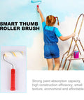 Hassle Free Mini Wall Paint Roller With Dense Wool Cover For Seamless Door And Baseboard Trim Projects Quick Setup Do It Yourself House Painting Supplies Delivers A Flawless Finish Every Single Time, shown in use painting.