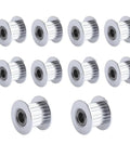 GT2 Idler Pulley 20 Teeth With 5mm Bore For Voron 2.4 3D Printer Aluminum Machined Durable 9mm 10mm Width Belt Compatible 10 Pack Go-To Upgrade Aluminum Construction With Surface Oxidation Finish Lightweight Yet Strong For Smooth Motion And Reliable. 10-pack aluminum GT2 idler pulleys, 20T, 5mm bore for Voron 2.4