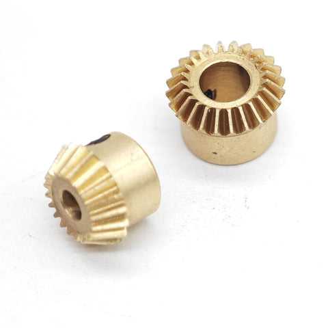 0.4 Module Straight Bevel Gear Copper 0.4M 90 Degree Miter Pinion 1 To 1 Transmission Conical Bevel Gear For DIYers, Smooth Torque Transfer, Precise Operation, Easy Mounting, 12T 1MM Bore