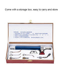 Portable Oxygen Torch Kit With Interchangeable Nozzles in storage box, includes tips and accessories.