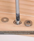 80 Pack Car Oil Drain Plug Crush Washers Set With 10mm 12mm 14mm 16mm 18mm Copper Gaskets For Tight Seals shown on wooden board.