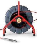 Premium 200 Foot Mini Cable Reel With Stainless Steel Drum And 230 Volt Power crafted as heavy duty cord organizer for SeeSnake tools.