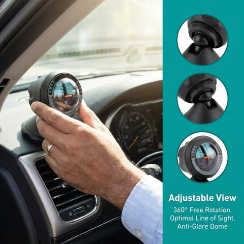 Straight Up Dead On Digital Slope Meter And Vehicle Tilt Gauge with 360 degree display on car dashboard.