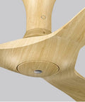 Close-up view of Modern 54 Inch Ceiling Fan With Light Super Silent Wireless Remote Smooth Airflow Fast Wall Setup Sleek Abs Wood Blades.