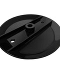 Stump Jumper Pan For 4, 5, And 6 Foot Mowers With 40 HP Powder Coated Blade Pan A True Workhorse Heavy Duty Shield That Tackles Stumps And Debris Easy Install For Farm And Lawn Equipment, black powder-coated mower blade pan with center hub