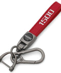Red Leather Key Chain For Ram 1500 With 360 Degree Rotating Ring And Anti Lost D Ring Durable Car Key Fob Holder Easy Install Ram 1500 Accessories Kit