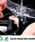 Removable Nano Gel Tape 2mm Thick, Heavy Duty Double Sided Traceless Adhesive being washed, can be reused after washing