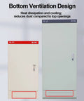 Heavy Duty Beefy Cold Rolled Steel Floor Standing Electrical Enclosure Lockable Outdoor Cabinet IP30 Weatherproof and Dustproof Electrical Box for Industrial, Commercial, or Home Use bottom ventilation