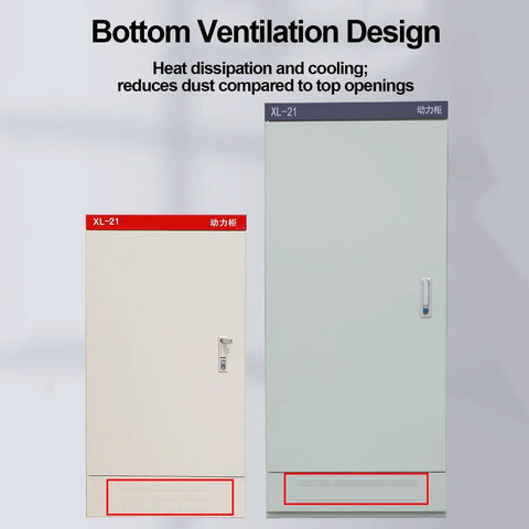 Heavy Duty Beefy Cold Rolled Steel Floor Standing Electrical Enclosure Lockable Outdoor Cabinet IP30 Weatherproof and Dustproof Electrical Box for Industrial, Commercial, or Home Use bottom ventilation