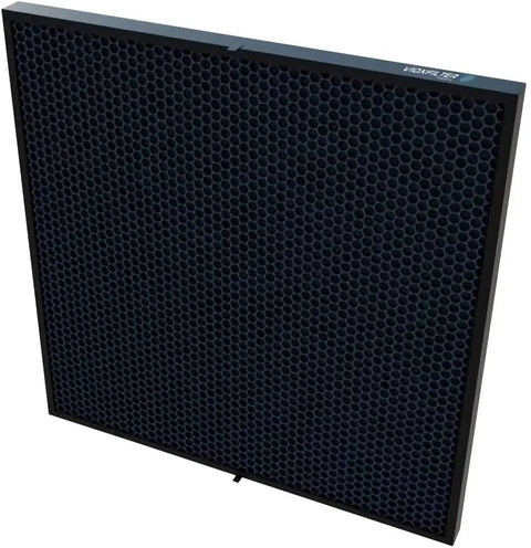 MERV 15 Pleated 20x20x1 Air Filter Pack of 2 With Activated Carbon, shown with honeycomb structure for AC and furnace use