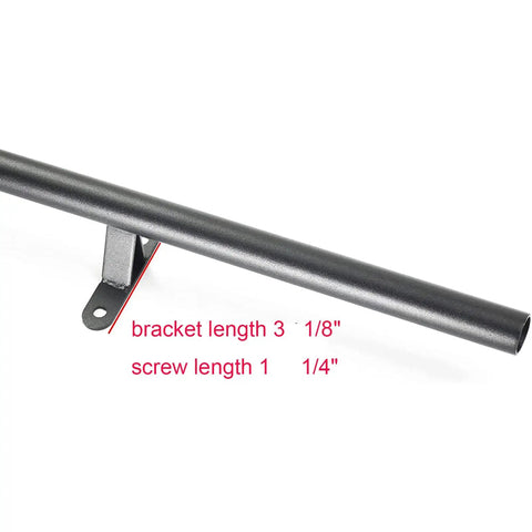 Heavy Duty Wrought Iron Sliding Library Ladder Track Hardware Kit Runs Buttery Smooth With Top Roller Pulleys And Floor Guide Wheels Built Tough As Nails For Wall Mount Bookshelf Storage Nine Point Eight Foot