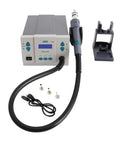 Powerful 1000W Hot Air Rework Station with digital display, auto sleep, and three nozzles for phone PCB chip repair