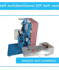 Beefy 750W/1100W Belt Sander And Polisher For DIY Wood Metal Projects, 915x50mm Desktop Grinder, All Steel Body, Side View