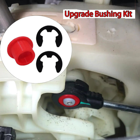 Upgraded Shifter Cable Bushing Kit For Toyota Sienna And Nissan Altima Replaces 33820-08020 33820-02131 with red bushing