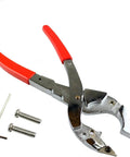 Car Door Lock Face Cap Removal Tool Set With Disassembly Clamp Pliers and metal screws for auto locksmiths and DIY repairs.