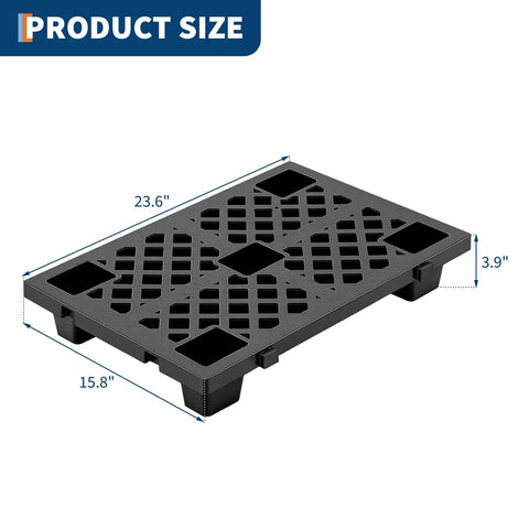 Heavy Duty Interlinked Plastic Pallet With Ventilated Grid, Stackable Industrial Grade HDPE Pallet For Warehouse And Garage
