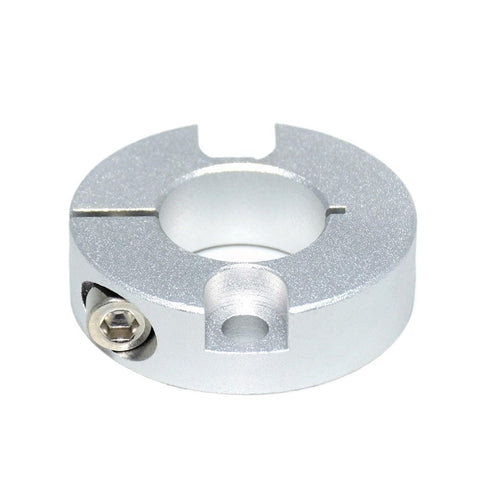 Close-up of Double Split Clamp On Shaft Collar with Aluminum Alloy Fixed Ring Counterbore and Double Hole Design for Heavy Duty Use