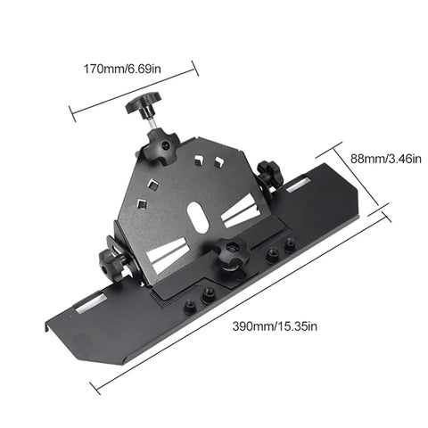 45 Degree Tile Chamfering Attachment for Angle Grinder Aluminum Alloy Frame Beveled Tile Cutter Miter Seat Chamfer Tool Easy Home DIY Grinder Accessory for Precise Bevels, 390mm base