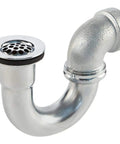 Drain Fitting With Grid Strainer And Elbow Small For Soft Sides And Contour Models Durable Metal Assembly Fits Halsey Taylor