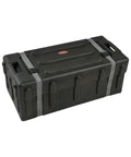 Smooth Ride Mid Size Drum Hardware Case With Roll Along Wheels And Easy Grip Pull Handle For No Sweat Gig Moves Heavy Duty Molded Shell, black case