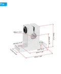 Aluminum Linear Motion Rod Rail Clamping Guide Support Set For 8mm Shafts, SK8 model with dimensions and bolt holes visible.
