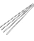 Set of 4 M5 x 250mm stainless steel fully threaded rods, 304 SS, right-hand threads