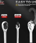 Five Piece Tie Rod Adjusting Tool Set For Steering Linkage Systems Protects Tie Rod Sleeves During Alignment Ensuring Precise Safer Front End Service Pro Grade, 1/2-inch drive ratchet and breaker bar