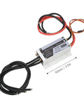 Water Cooled 100A Marine ESC for RC Boats, lightweight aluminum build, red and black wiring, 63mm width with measurement label shown