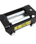 Beefy 2000Lb Winch Roller Fairlead For Off Road Trucks ATV UTV Electric Winch Cable Guide Roller, black steel, angled view