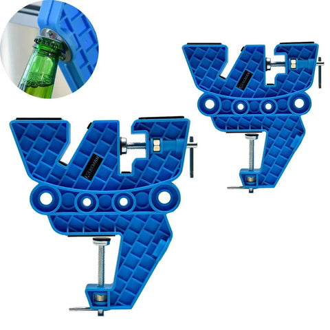 Ski And Snowboard Vise For Tuning Waxing And Repair With Non Slip Vice Grips And Horizontal Vertical And Tilt Positions Includes Rubber Ski Brake Retainers And Beer Opener Ultra Wide Clamp Fits Up To 2.36 Inches Thick
