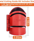 Magnetic Pipe Cutting Guide Kit Pro Grade Must Have For Quick Clean Precise Metal Pipe Cuts At 22.5 Degree 45 Degree 90 Degree