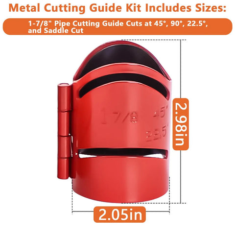 Magnetic Pipe Cutting Guide Kit Pro Grade Must Have For Quick Clean Precise Metal Pipe Cuts At 22.5 Degree 45 Degree 90 Degree