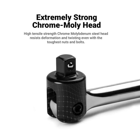 Extended Breaker Bar 40 Inch Length Three Quarter Inch Drive Heavy Duty Leverage For Frozen Nuts And Stuck Bolts Chrome Moly Head