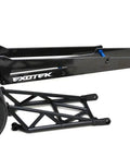 Dr10 Wheelie Bar Set 12 Inch Carbon Fiber and Alloy Adjustable for RC Cars and Trucks ETK1962, shown on a car chassis