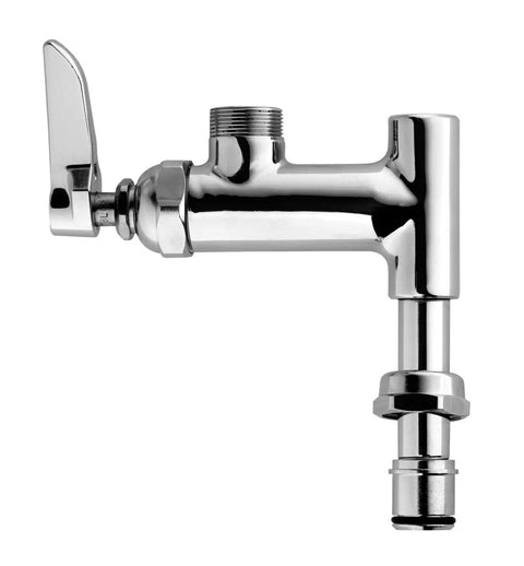 Easy Install Add On Faucet With Brushed Nickel Finish Three Eighths Inch NPT Female Outlet And Swivel Outlet For T S Swing Nozzles Quarter Turn Eterna Cartridge No Fuss Install Fittings