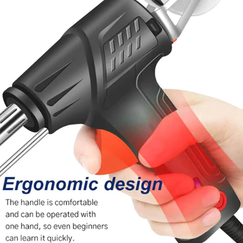 Ergonomic handle of Internally Heated 8 Piece Welding Tool Set With 60W Soldering Iron And Soldering Gun Ceramic Heating