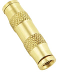 One Quarter Inch Push To Connect Pneumatic Fittings Set Of 20 For Air Hose And Compressor Quick Connects, brass fitting close-up