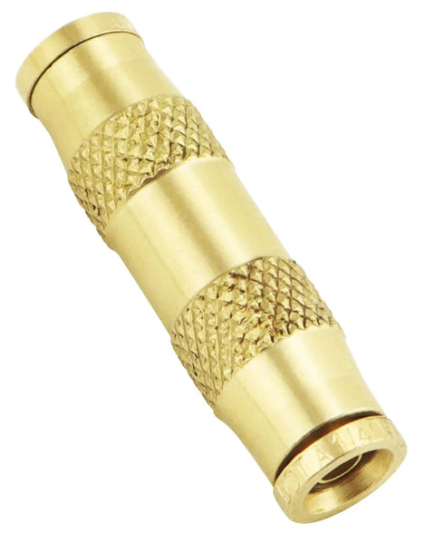 One Quarter Inch Push To Connect Pneumatic Fittings Set Of 20 For Air Hose And Compressor Quick Connects, brass fitting close-up