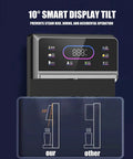Instant Wall Mounted Water Dispenser With Six Temperature Levels And Five Volume Settings, One Second Hot Water On Demand, Safety Lock, Perfect For Home Kitchen And Office, black casing, digital display with 10-degree tilt to prevent steam burns.