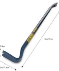 Gooseneck Wrecking Bar Pro 36 Inch High Leverage Pry Bar With Angled Chisel End Slotted Hook Forged Steel Construction USA Made
