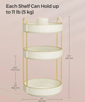 Three Tier Round Rotating Makeup And Skincare Organizer For Vanity Countertop Must Have Customizable Storage Lazy Susan Style
